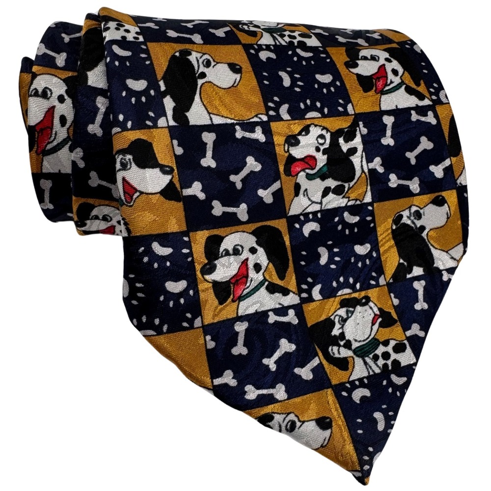 Dalmatian Dogs Necktie Renaissance‎ Hand Made Novelty Themed Party Bones
